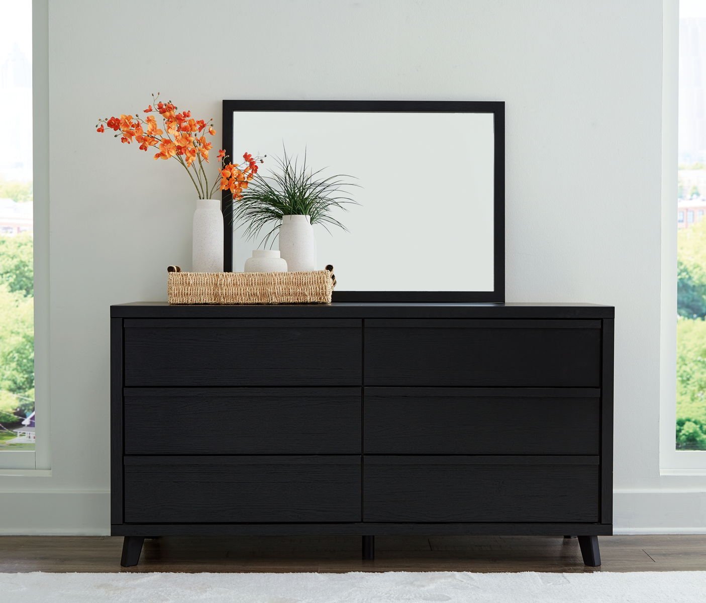 Danziar - Dresser And Mirror - Black - Image 4