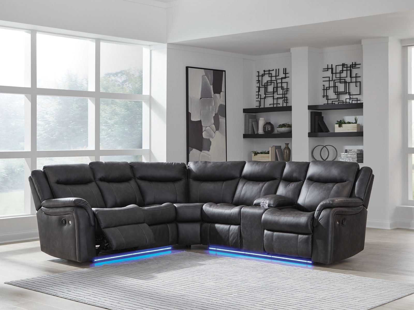 Sultan Meadow - 2-Piece Reclining Sectional - Carbon - Image 3