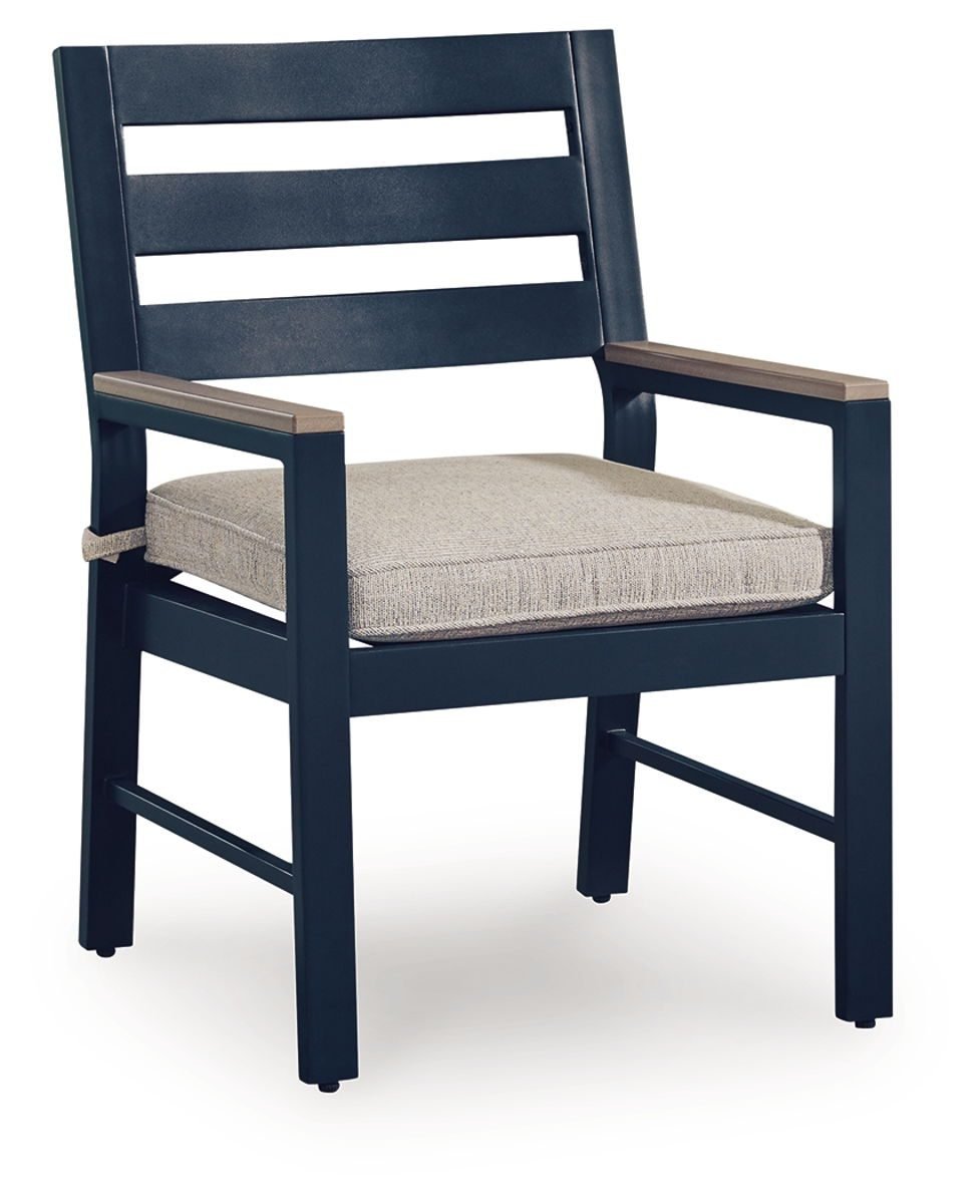 East Beach - Arm Chair With Cushion (Set of 2) - Blue - Image 3