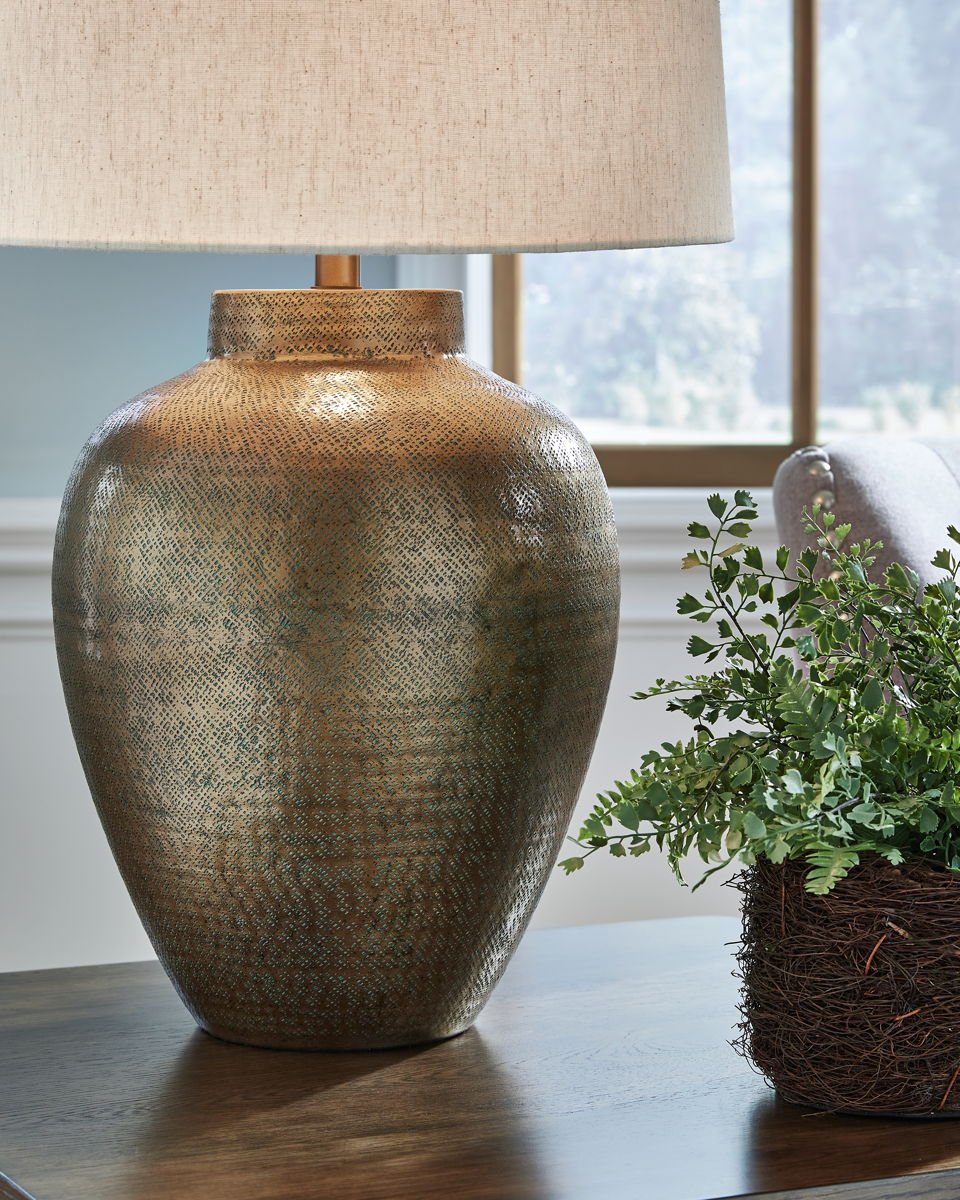 Madney - Metal Table Lamp - Antique Gold Finish - Image 4