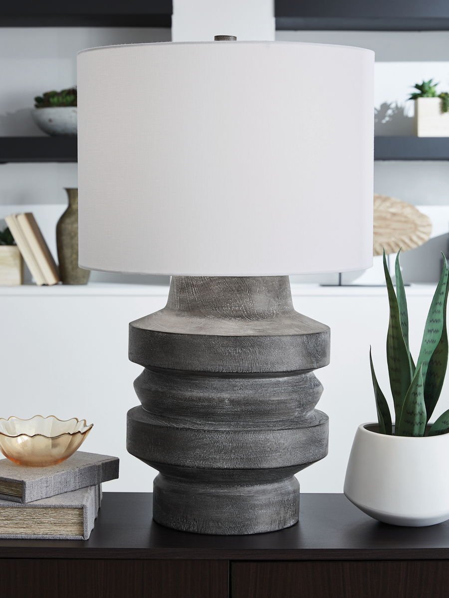 Wahida - Poly Table Lamp - Distressed Black - Image 4