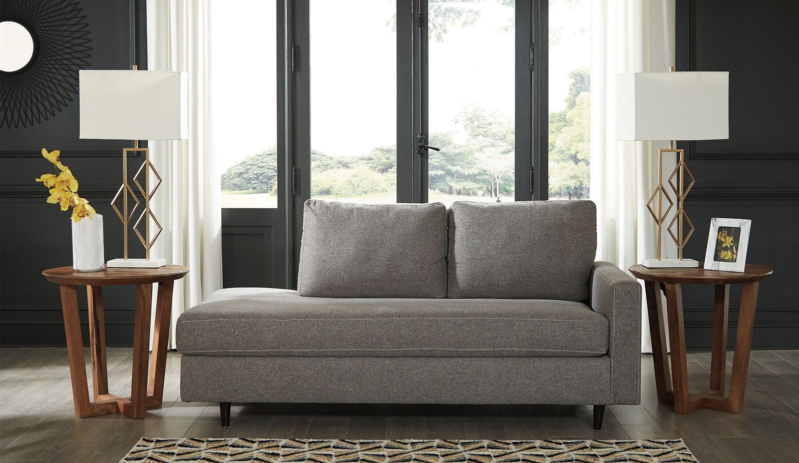 Lyman - RAF Corner Chaise - Graphite - Image 2
