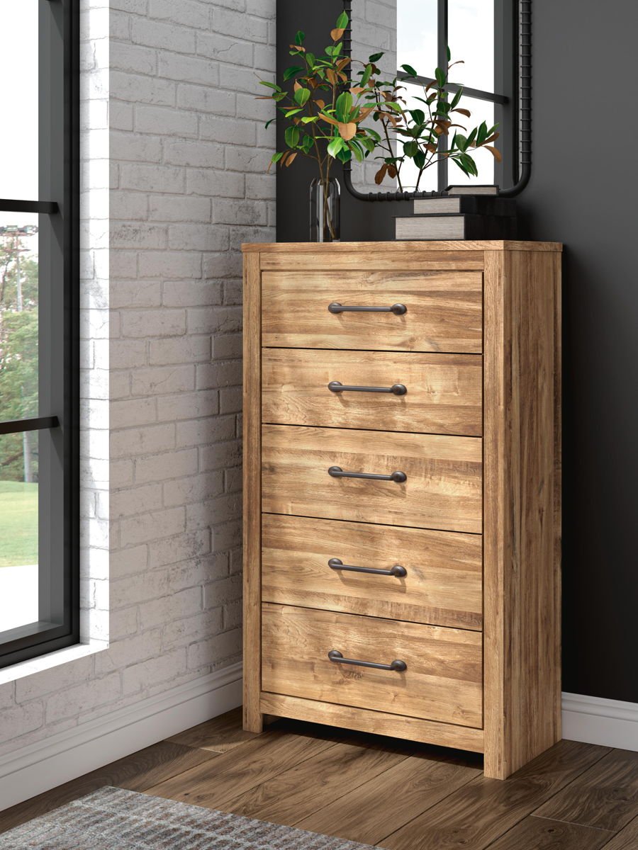 Maystonna - Five Drawer Chest - Brown - Image 4