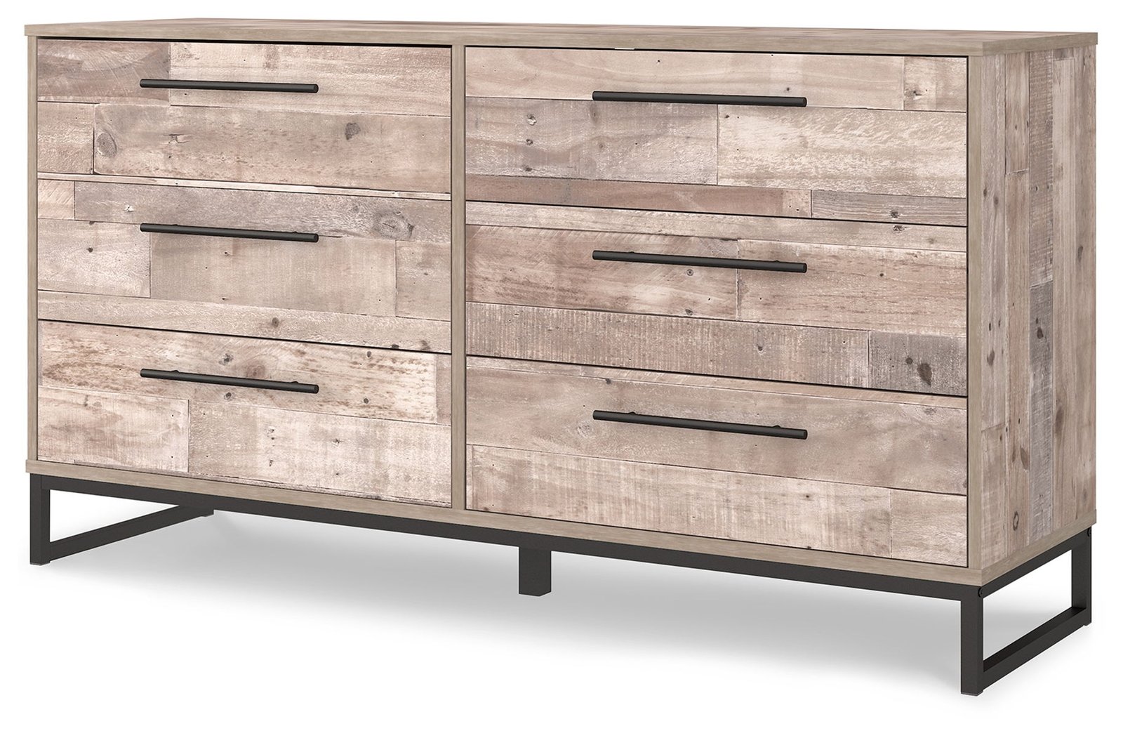 Neilsville - Six Drawer Dresser - Vinyl-Wrapped - Whitewash - Image 3