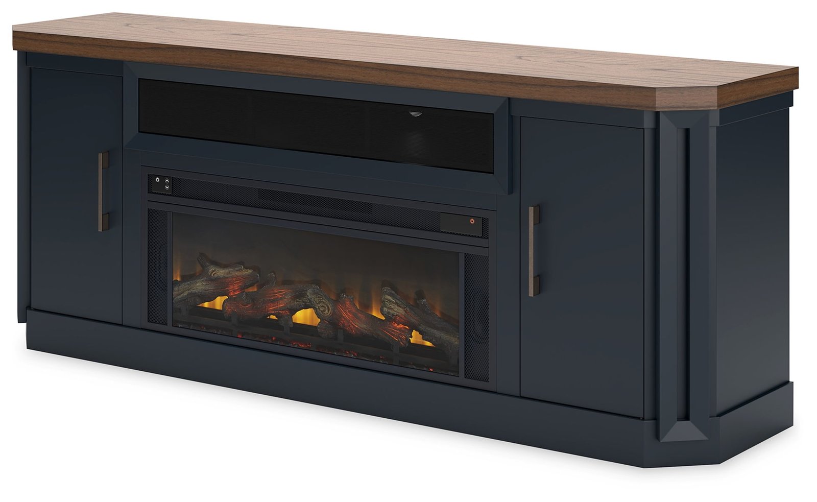 Landocken - 83" TV Stand With Electric Fireplace - Two-tone - Image 4