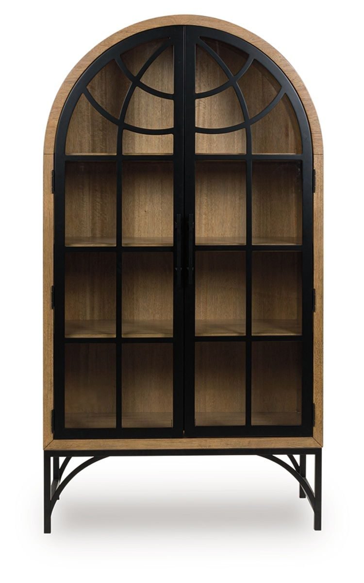 Gwenwich - Accent Cabinet - Natural / Black - Image 4