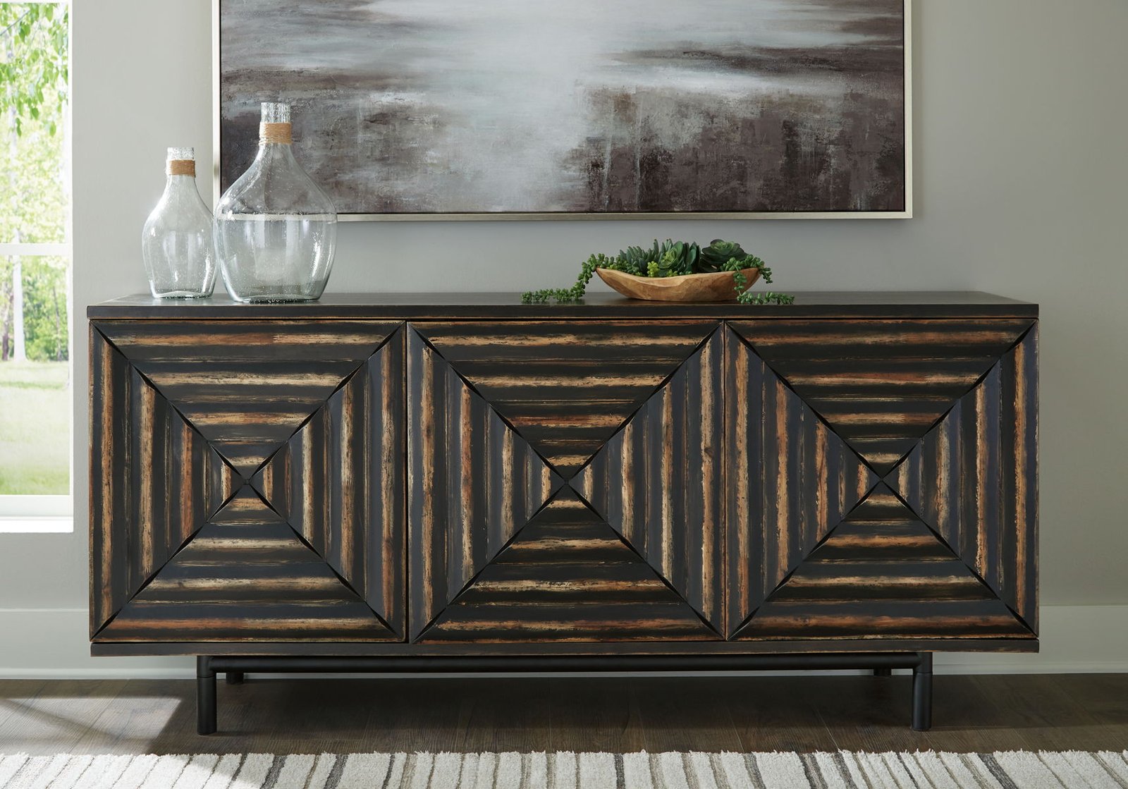 Fair Ridge - Accent Cabinet - Distressed Black - Image 4