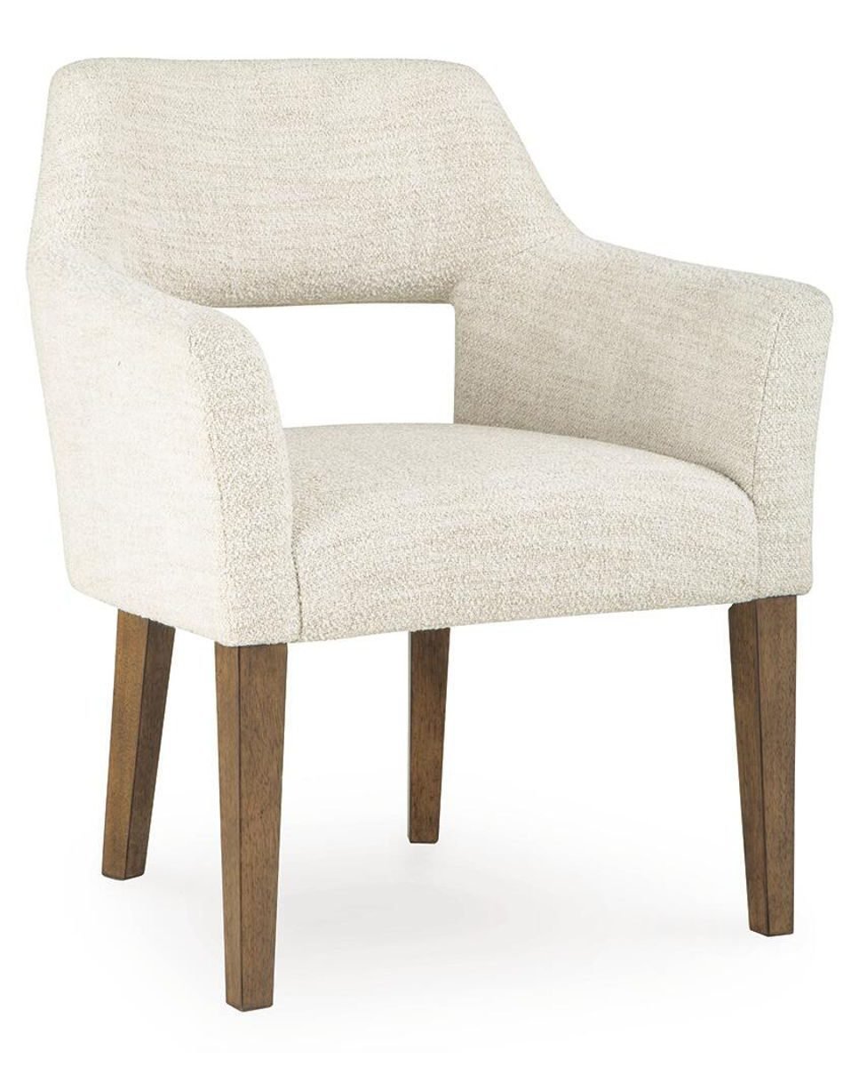 Marxmore - Dining Upholstered Arm Chair (Set of 2) - Beige / Brown - Image 3