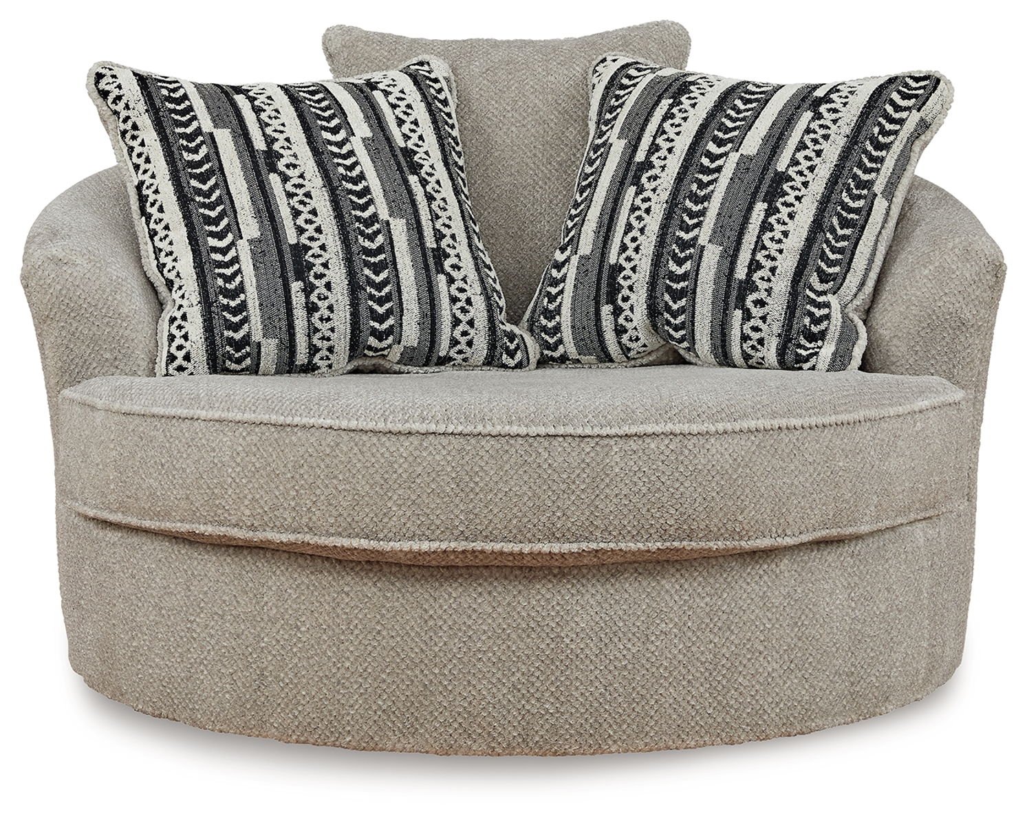 Calnita - Oversized Swivel Accent Chair - Sisal - Image 3