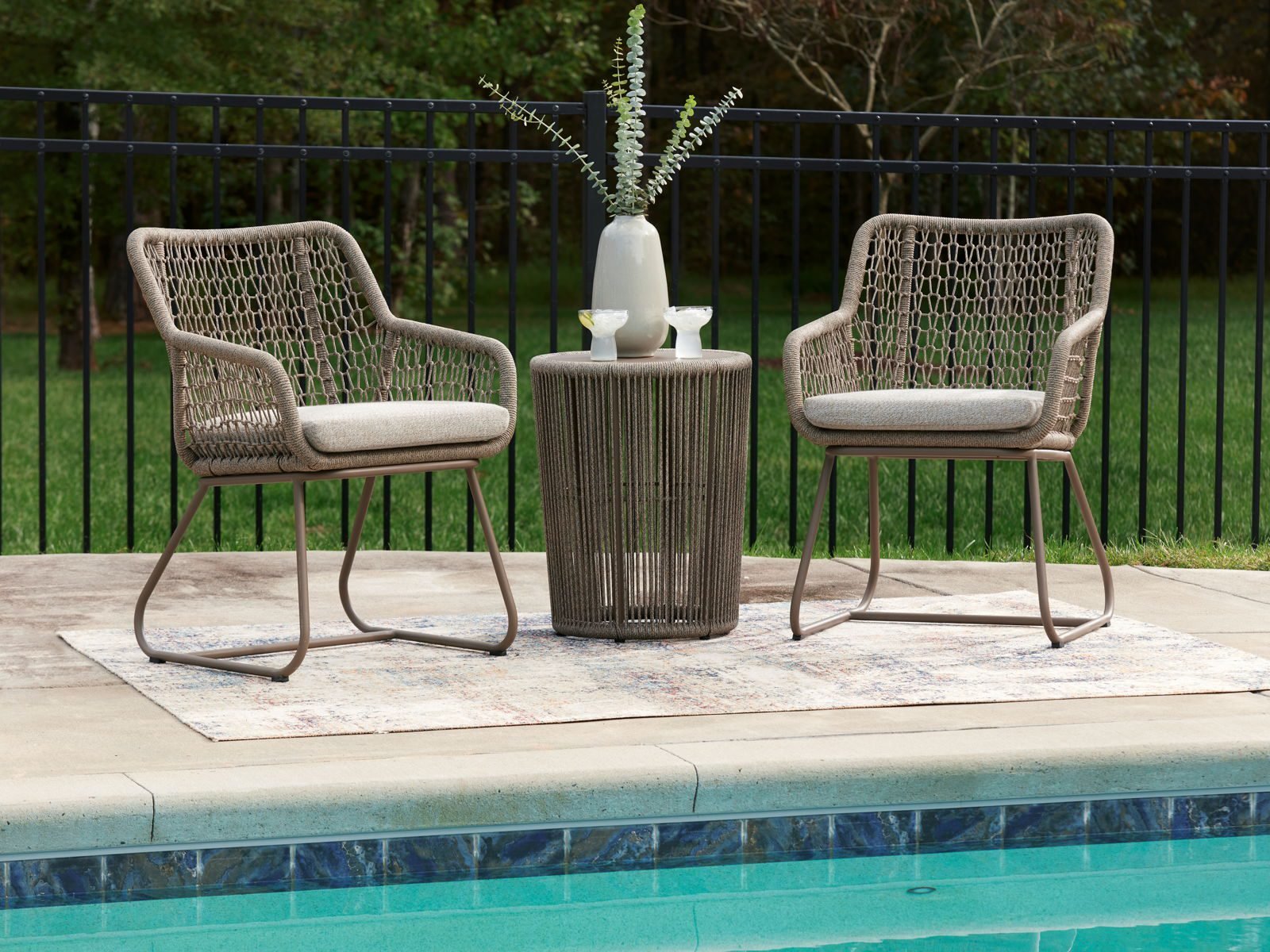 Majors Beach - Outdoor Table And 2 Chairs (Set of 3) - Beige - Image 4