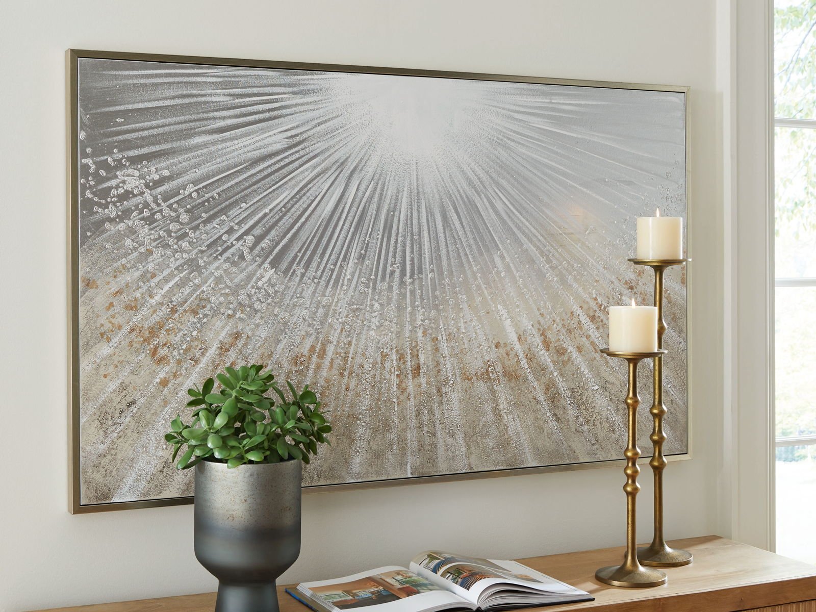 Waldard - Wall Art - Gray / Taupe / White - Image 4
