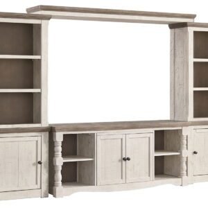 Havalance - 4 Pc. - Entertainment Center - 67" TV Stand - Brown / Beige