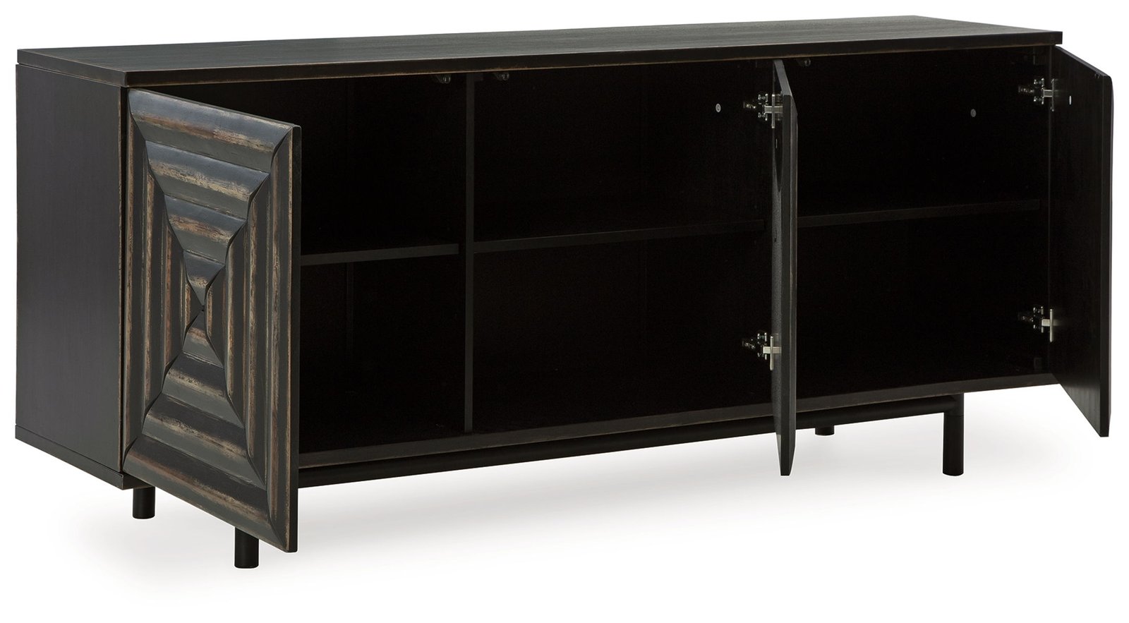 Fair Ridge - Accent Cabinet - Distressed Black - Image 2