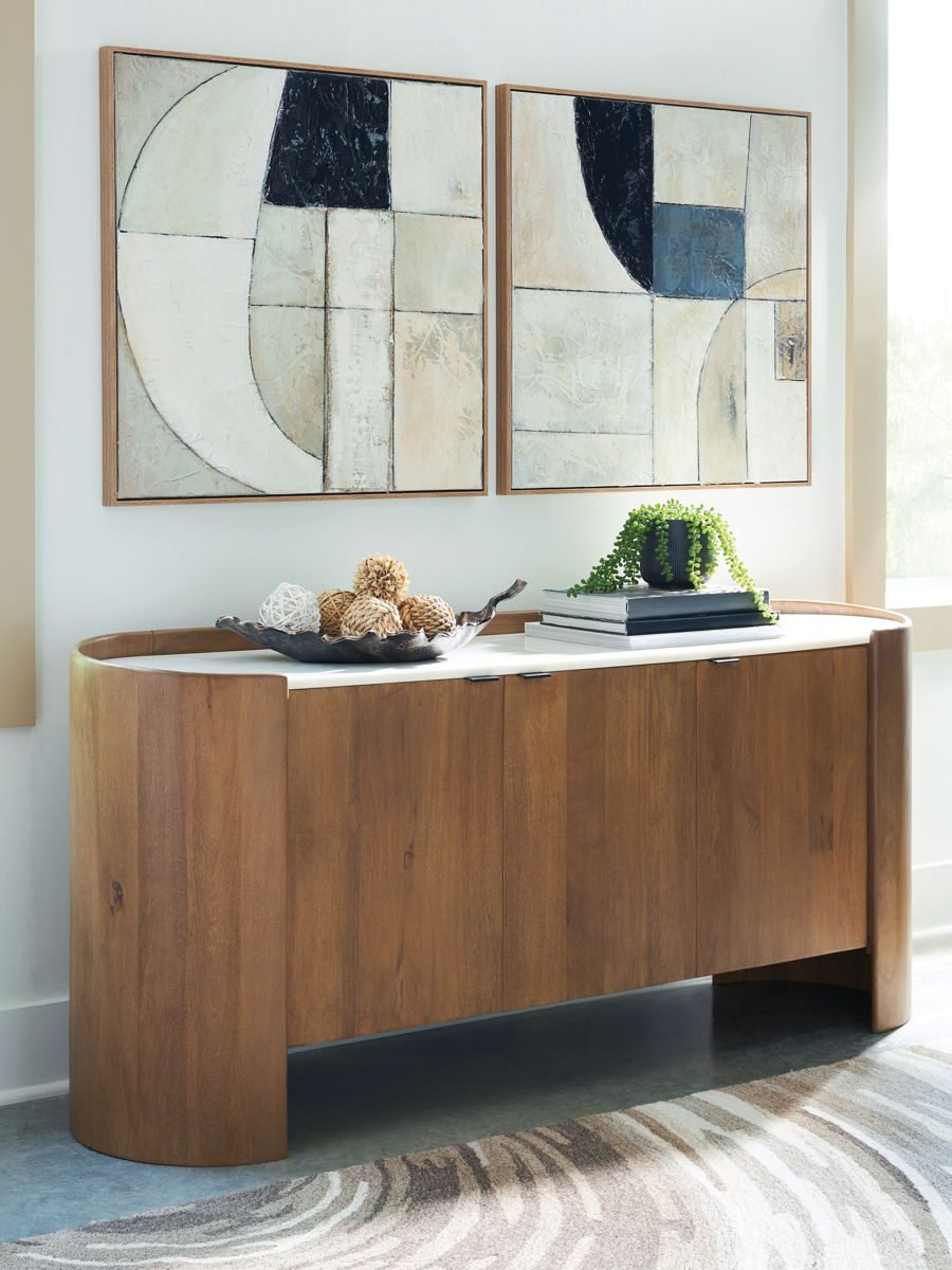 Fitzroy - Accent Cabinet - Brown / White - Image 3