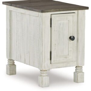 Havalance - Chair Side End Table - White / Gray