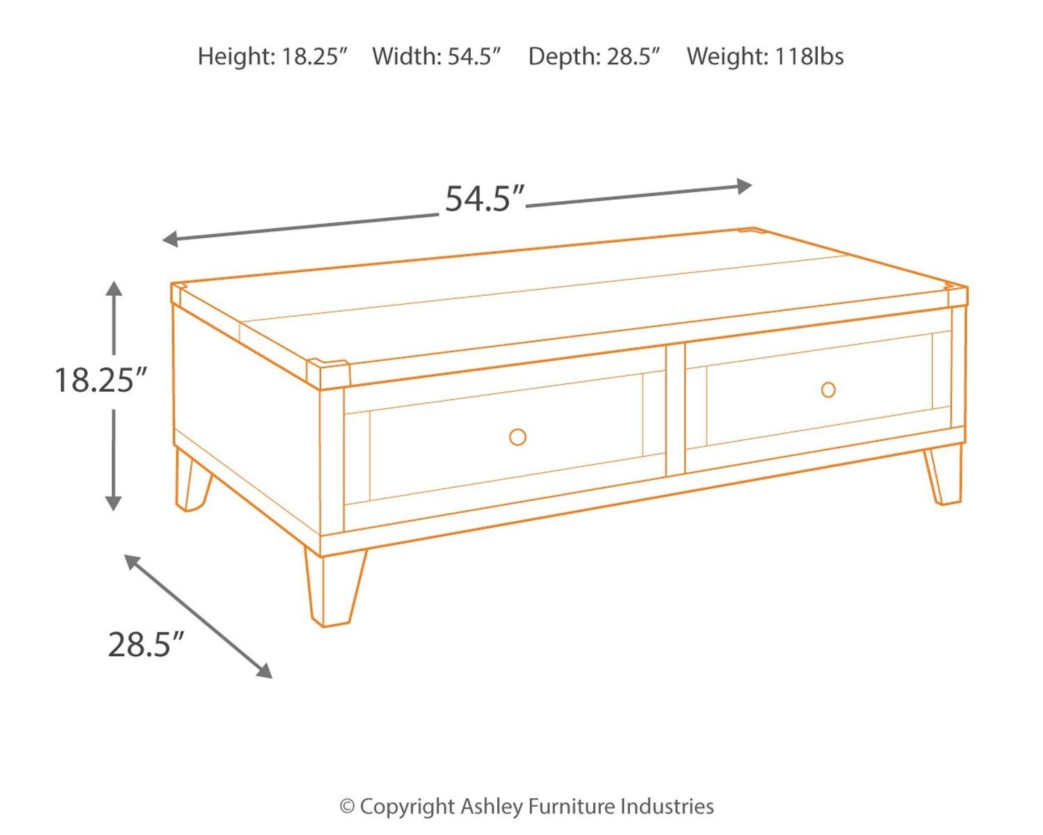 Todoe - Lift Top Cocktail Table - Dark Gray - Image 4