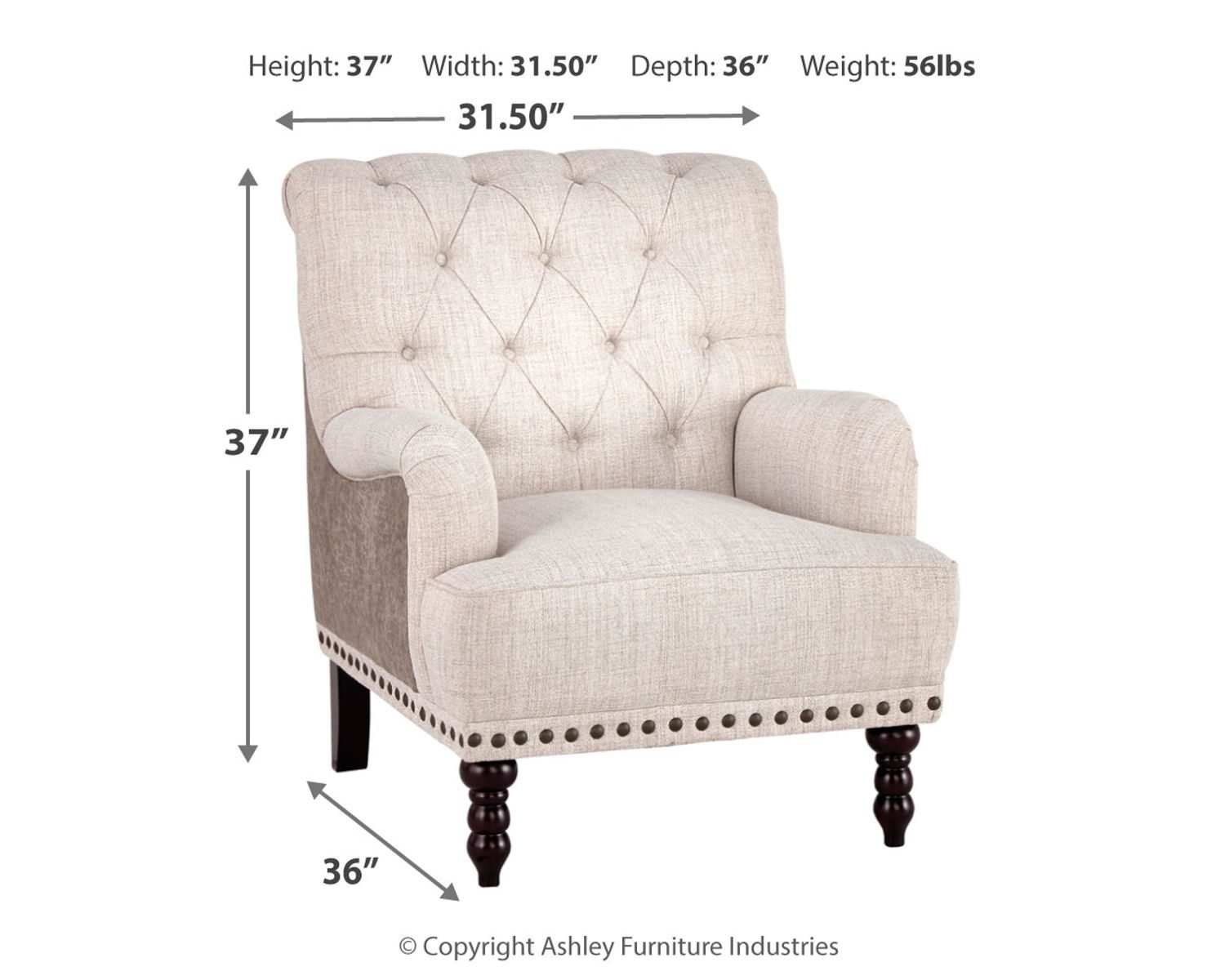 Tartonelle - Accent Chair - Ivory / Taupe - Image 3