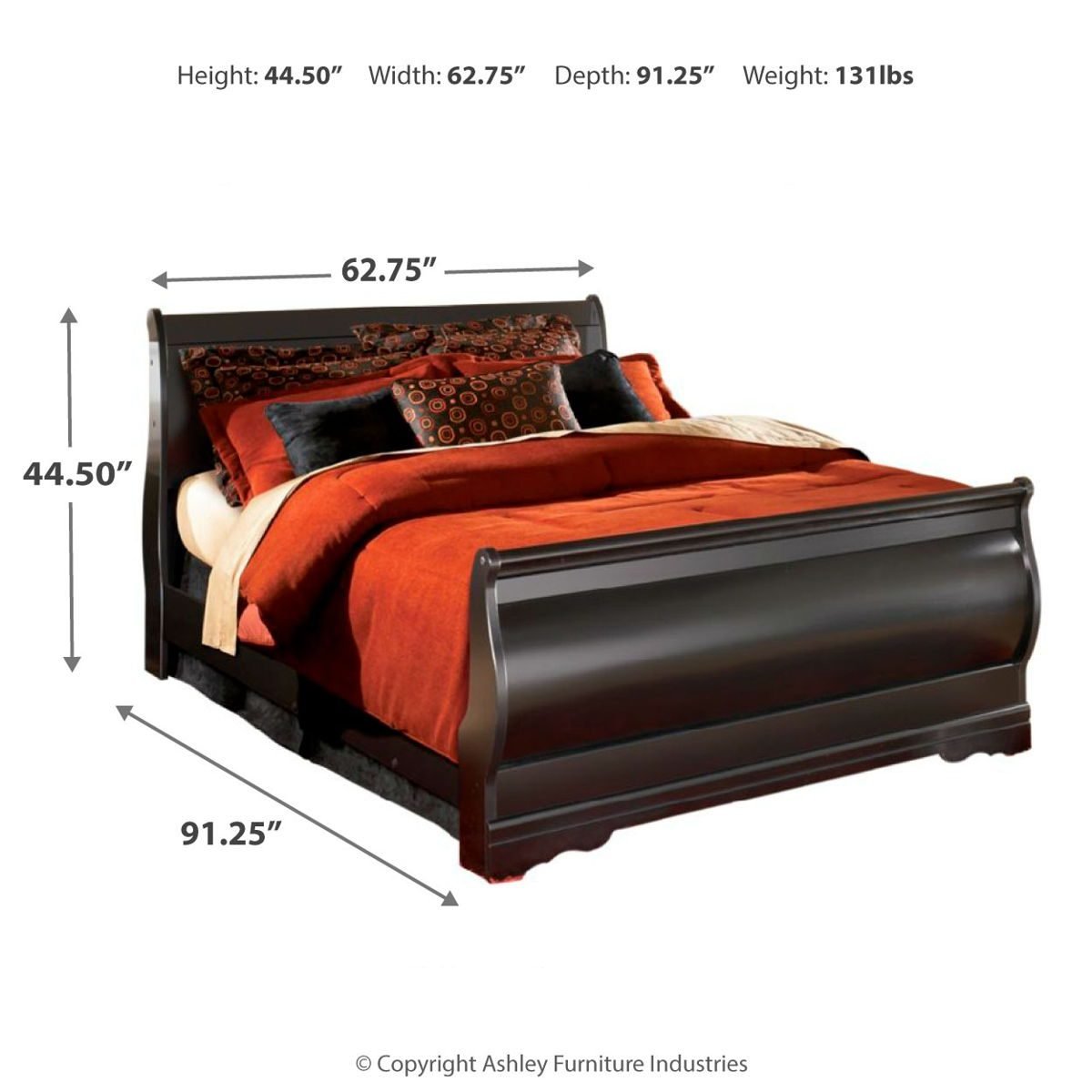 Huey Vineyard - Sleigh Bed - Image 2