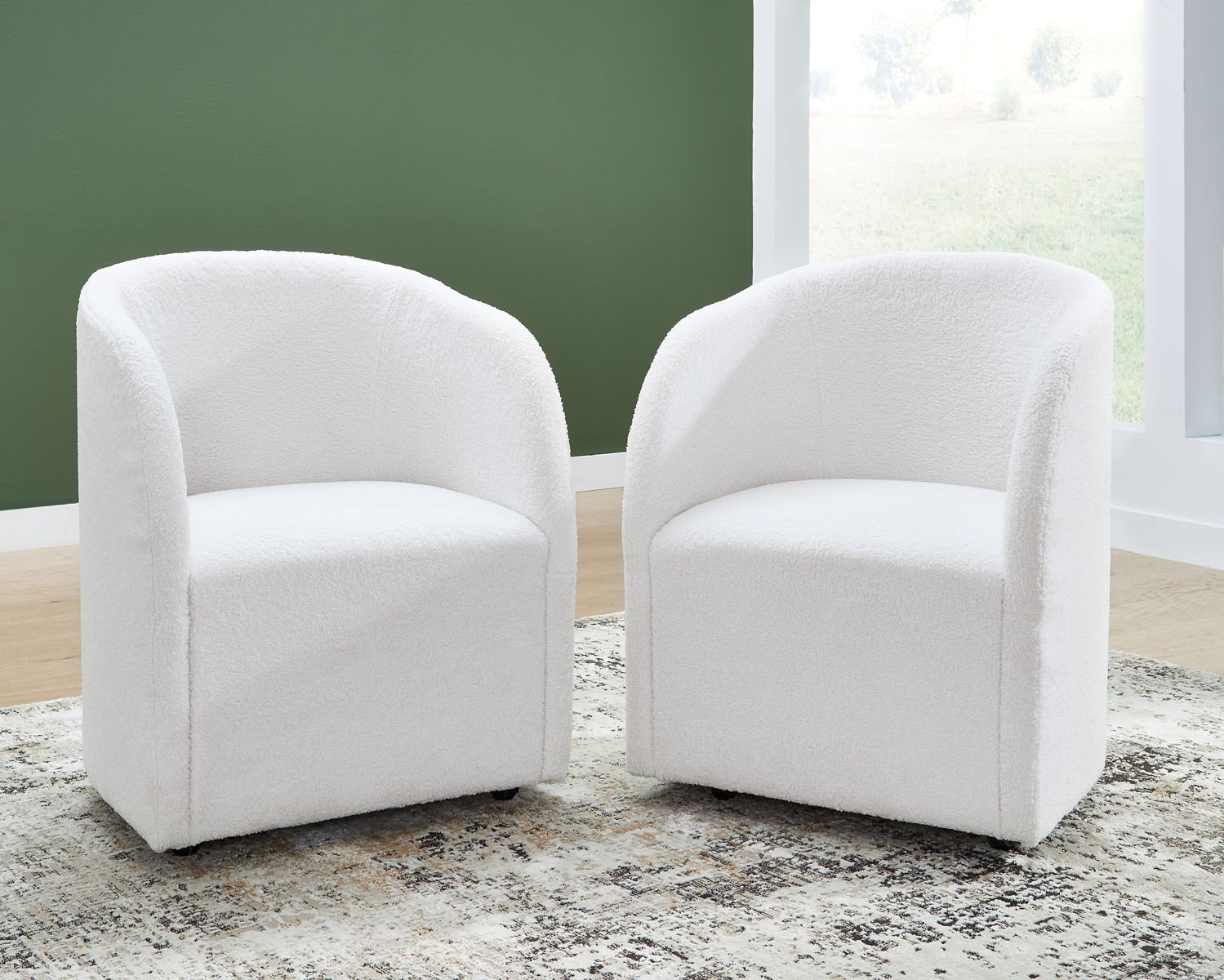 Rowanbeck - Dining Upholstered Arm Chair (Set of 2) - Ivory - Image 4