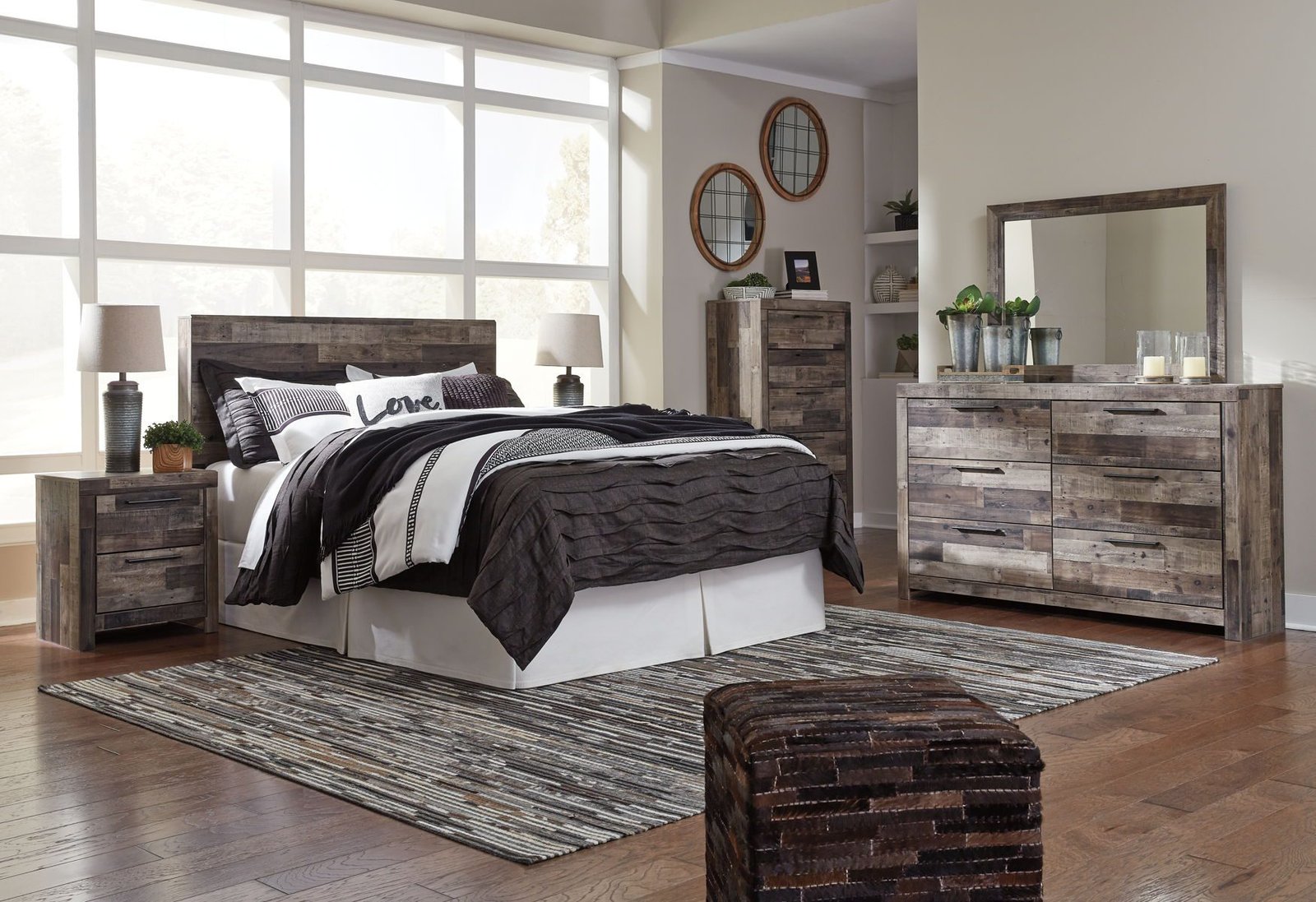 Derekson - Two Drawer Night Stand - Multi Gray - Image 4