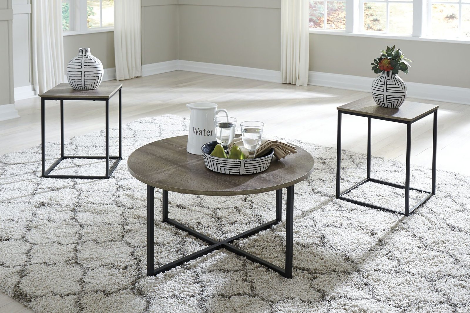 Wadeworth - Occasional Table Set (Set of 3) - Brown / Beige - Image 2