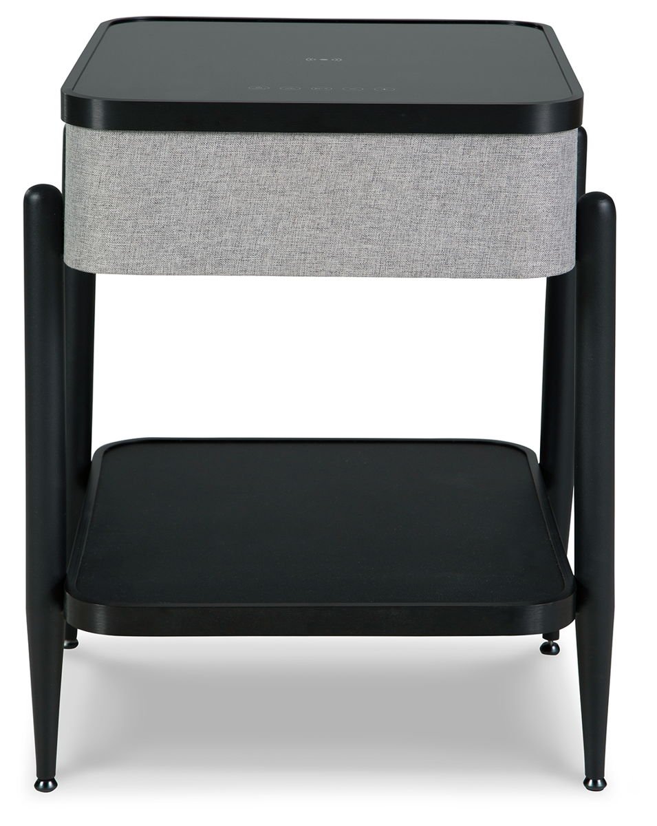 Jorvalee - Accent Table with Speaker - Gray / Black - Image 2
