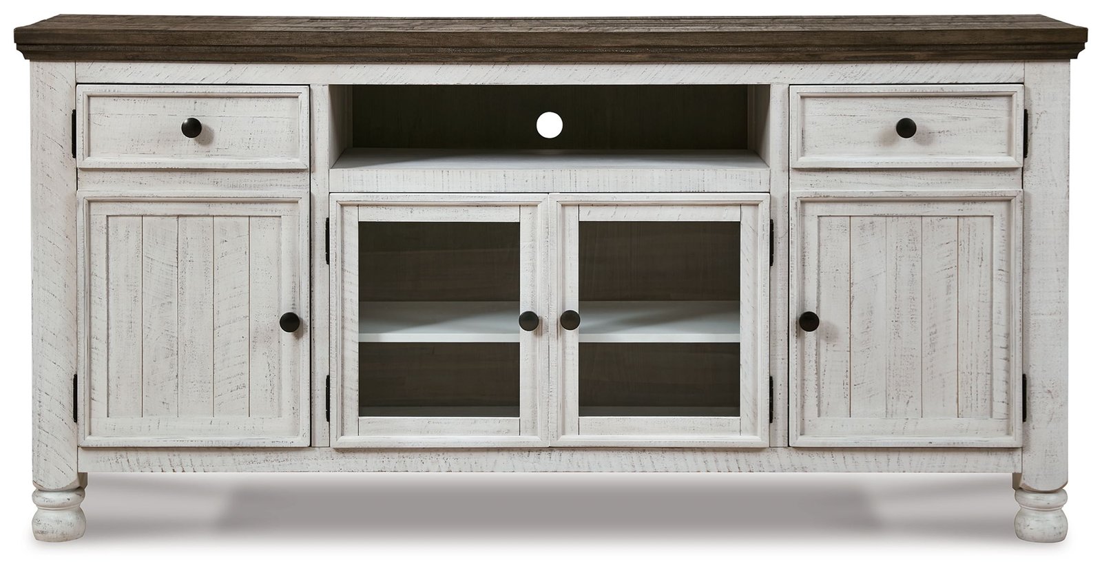 Havalance - Extra Large TV Stand - 4 Doors - Brown / Beige - Image 3