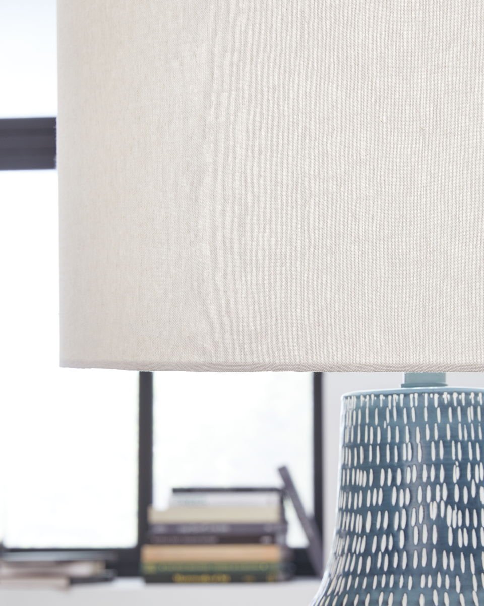 Schylarmont - Metal Table Lamp - Antique Gray / White - Image 2