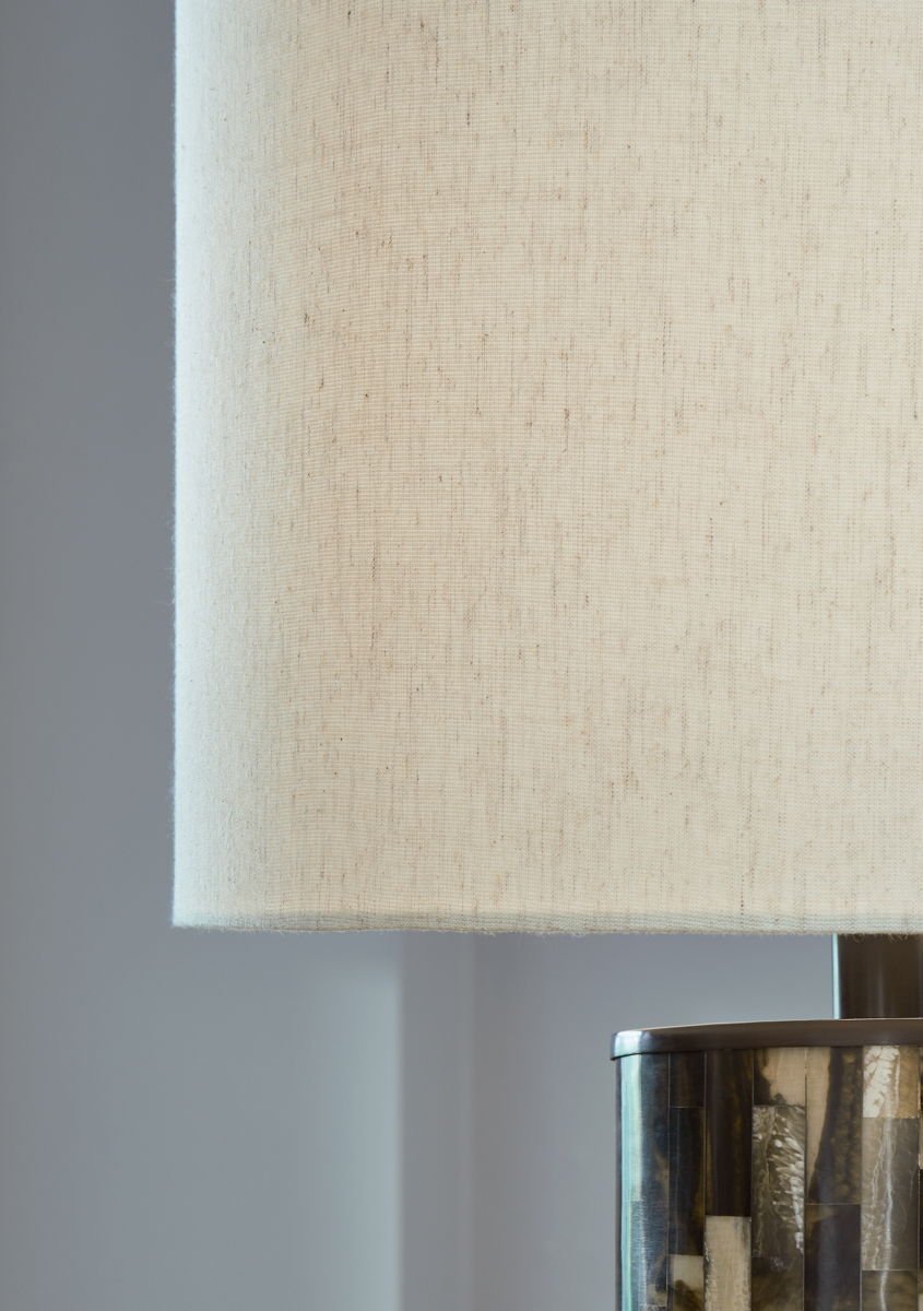 Ellford - Poly Table Lamp - Black / Brown / Cream - Image 2