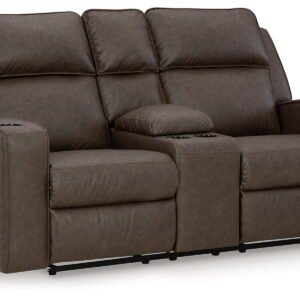 Lavenhorne - Dbl Rec Loveseat W/Console - Granite