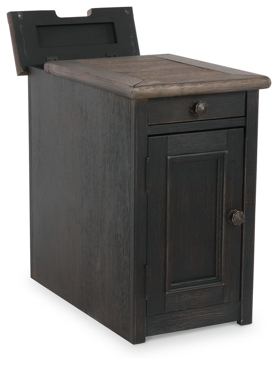 Tyler Creek - Chair Side End Table - Grayish Brown / Black - Image 2