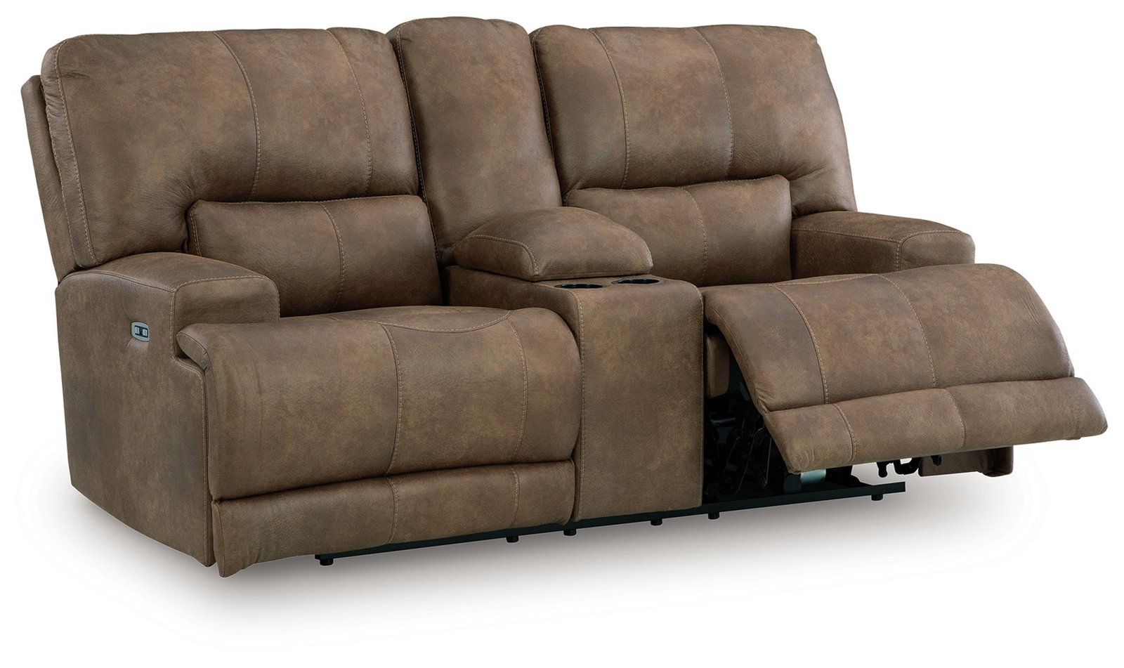 Beckley Place - Power Reclining Loveseat With Console / Adjustable Headrest - Earth - Image 4