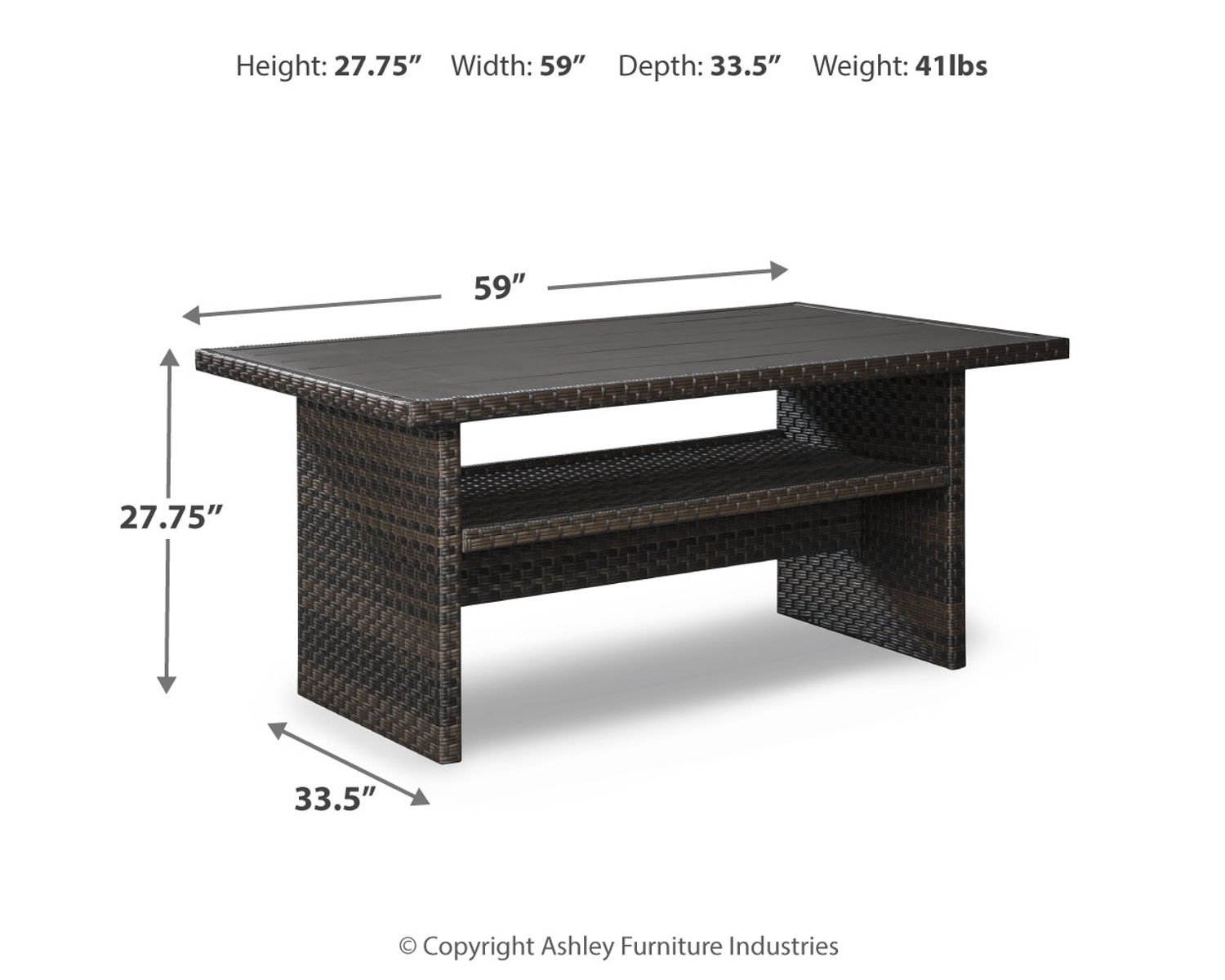 Easy Isle - RECT Multi-Use Table - Dark Brown / Beige - Image 4