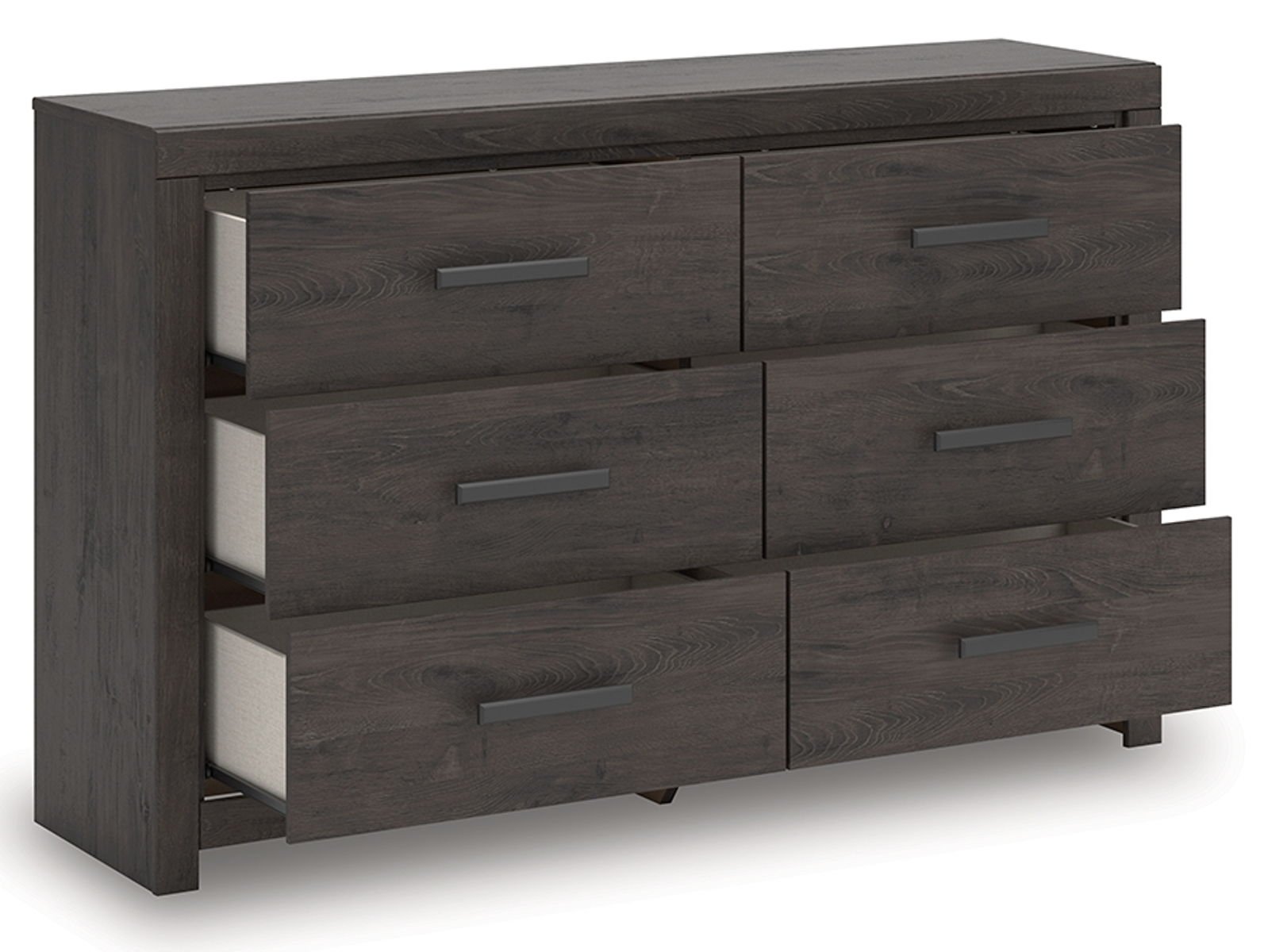 Prendonea - Six Drawer Dresser - Charcoal - Image 2