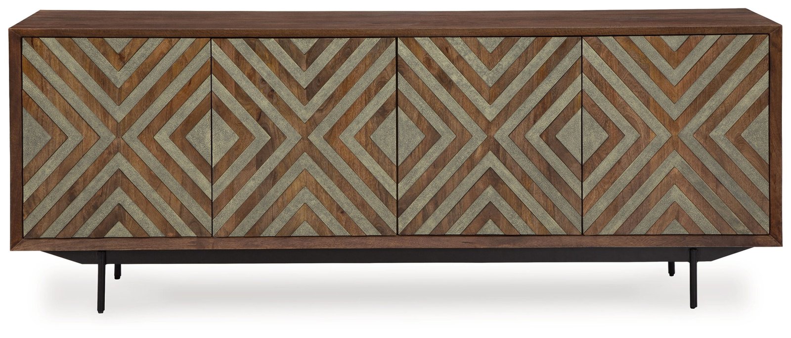 Dreggan - Accent Cabinet - Brown / Gold Finish - Image 3