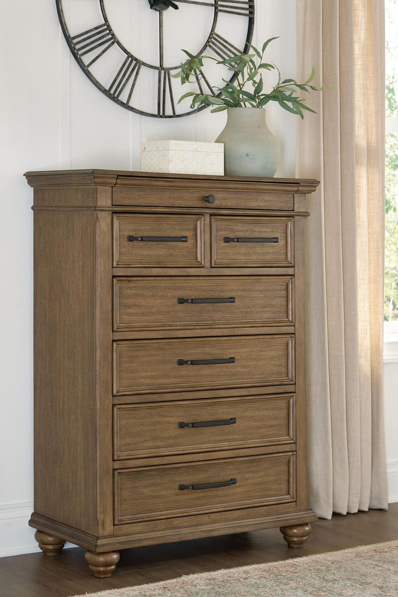 Karallin - Seven Drawer Chest - Medium Brown - Image 3