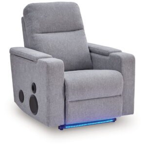 Pineland - Glider Power Recliner With Audio System - Pewter