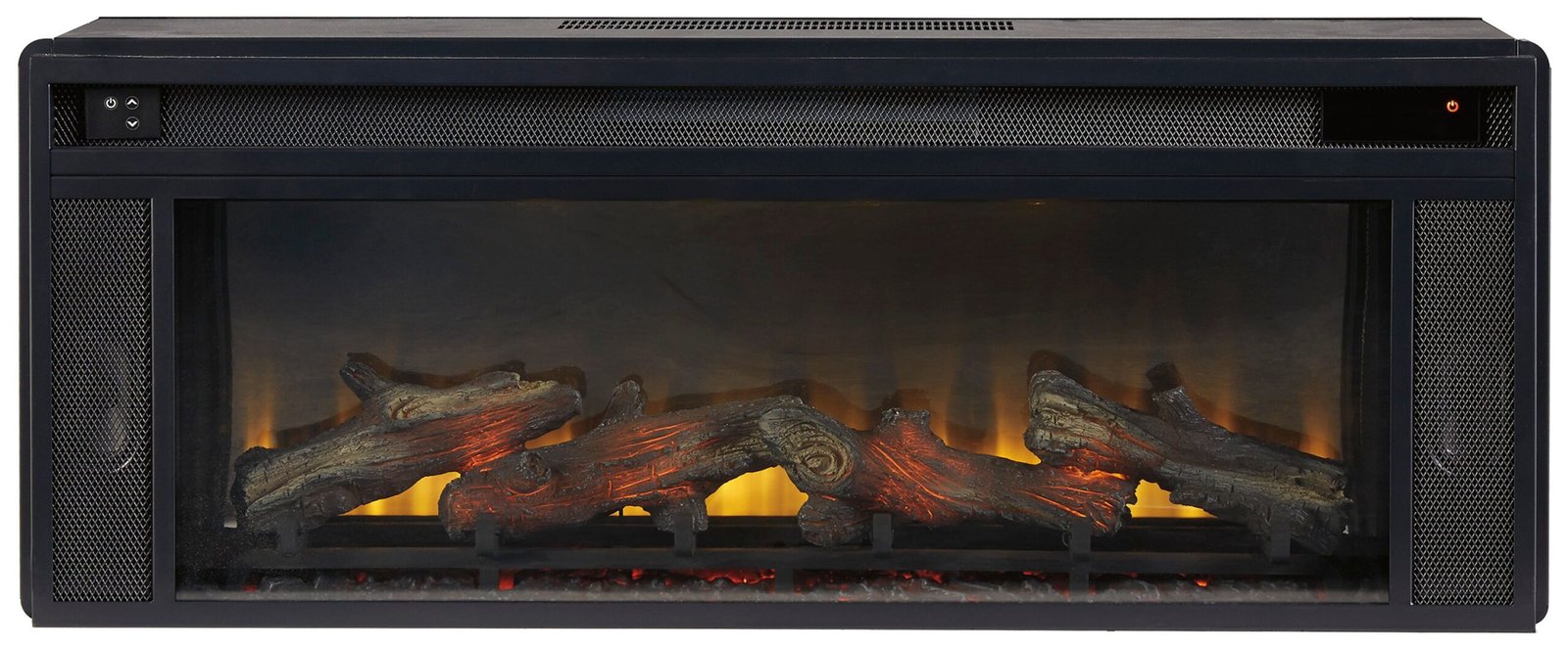 Entertainment Accessories - Fireplace Insert - Rectangular - Black - Image 2