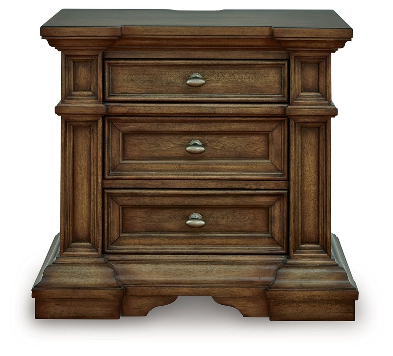Frantanna - Three Drawer Night Stand - Brown - Image 2