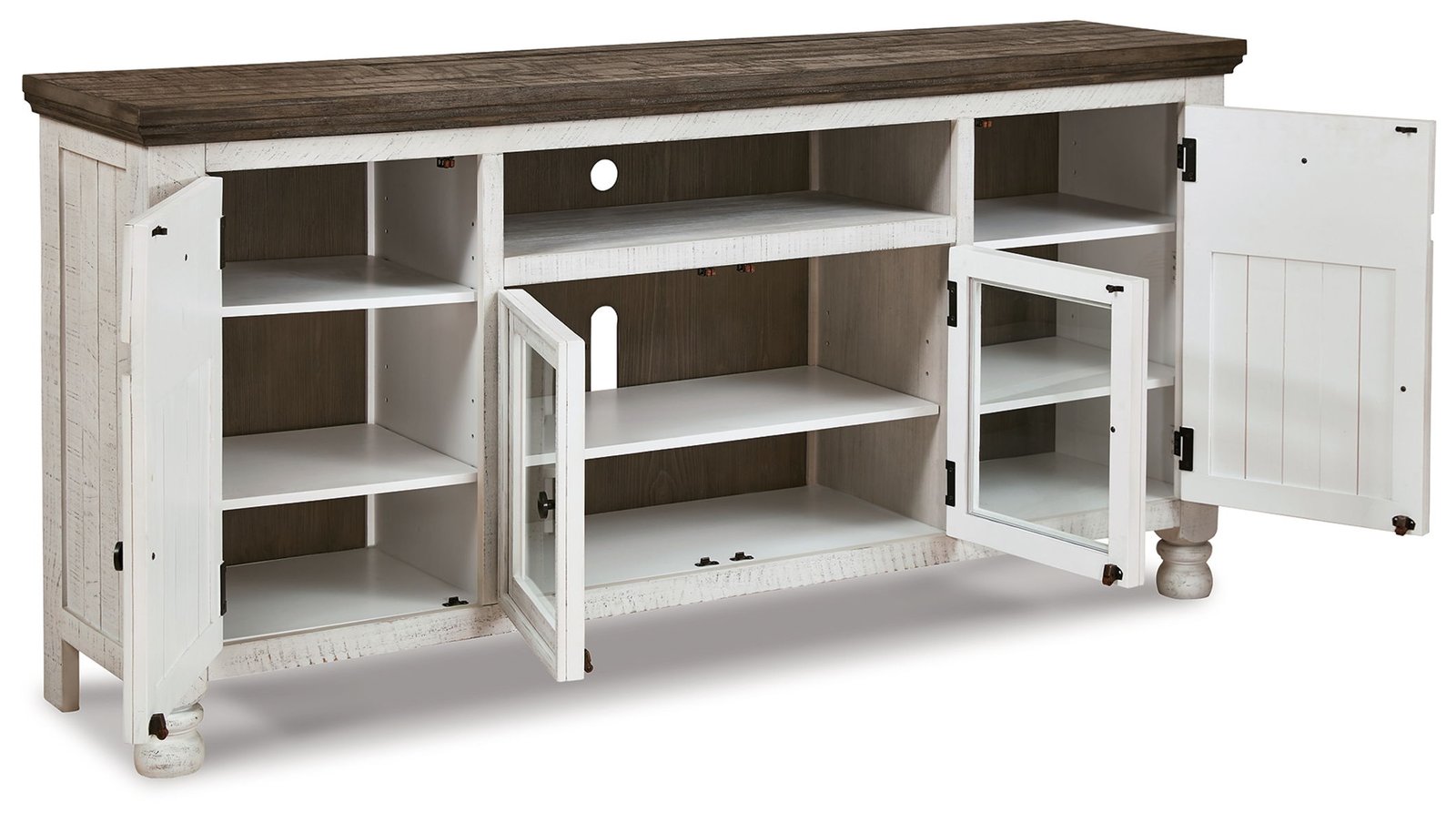 Havalance - Extra Large TV Stand - 4 Doors - Brown / Beige - Image 2