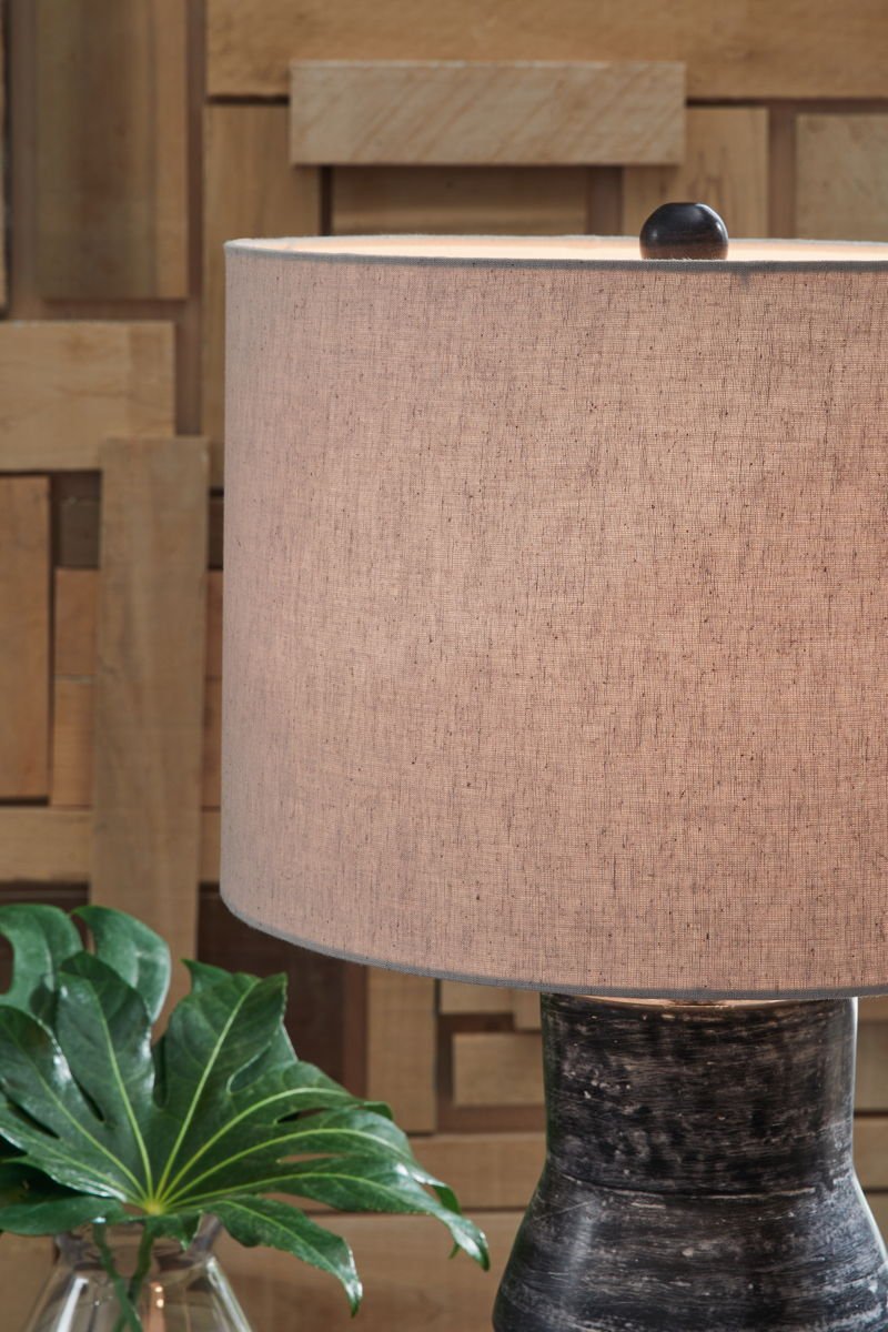 Kerbert - Terracotta Table Lamp - Distressed Black - Image 3