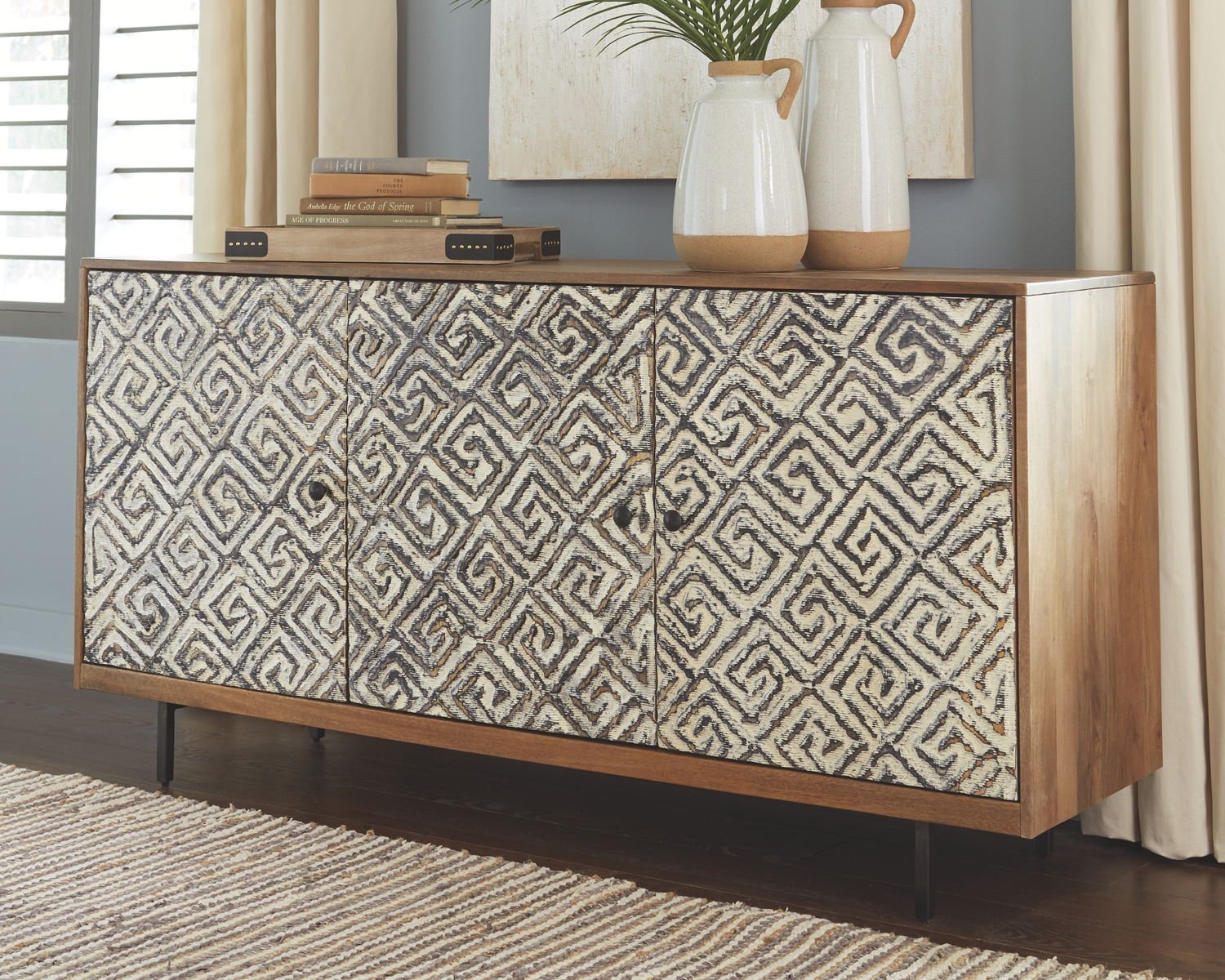 Kerrings - Accent Cabinet - Brown / Black / White - Image 2