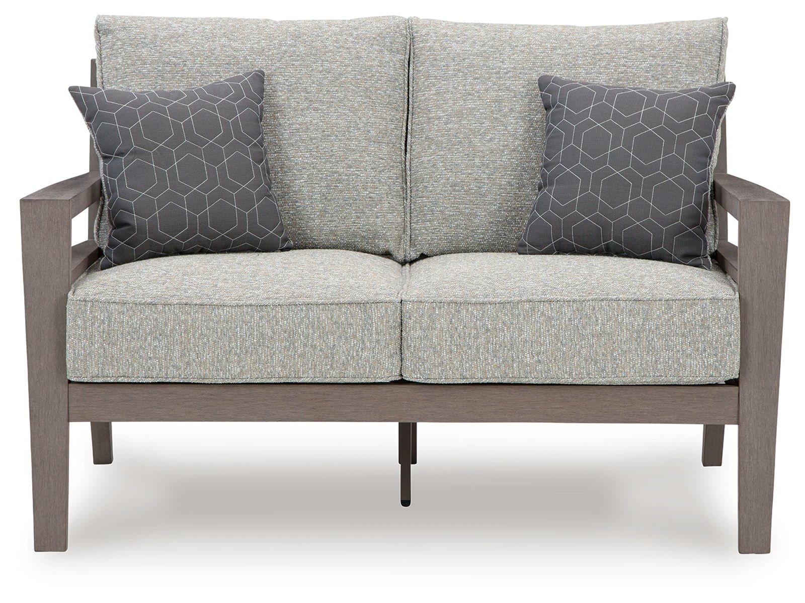 Hillside Barn - Loveseat W/Cushion - Gray / Brown - Image 2