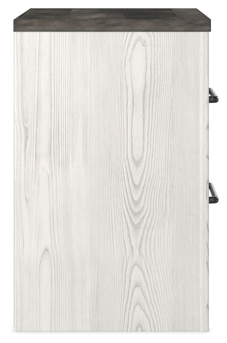 Gerridan - Two Drawer Night Stand - White / Gray - Image 3