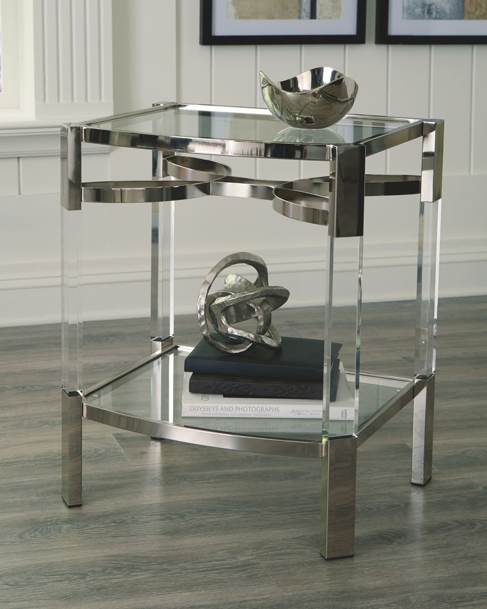 Chaseton - Accent Table - Clear / Silver Finish - Image 4