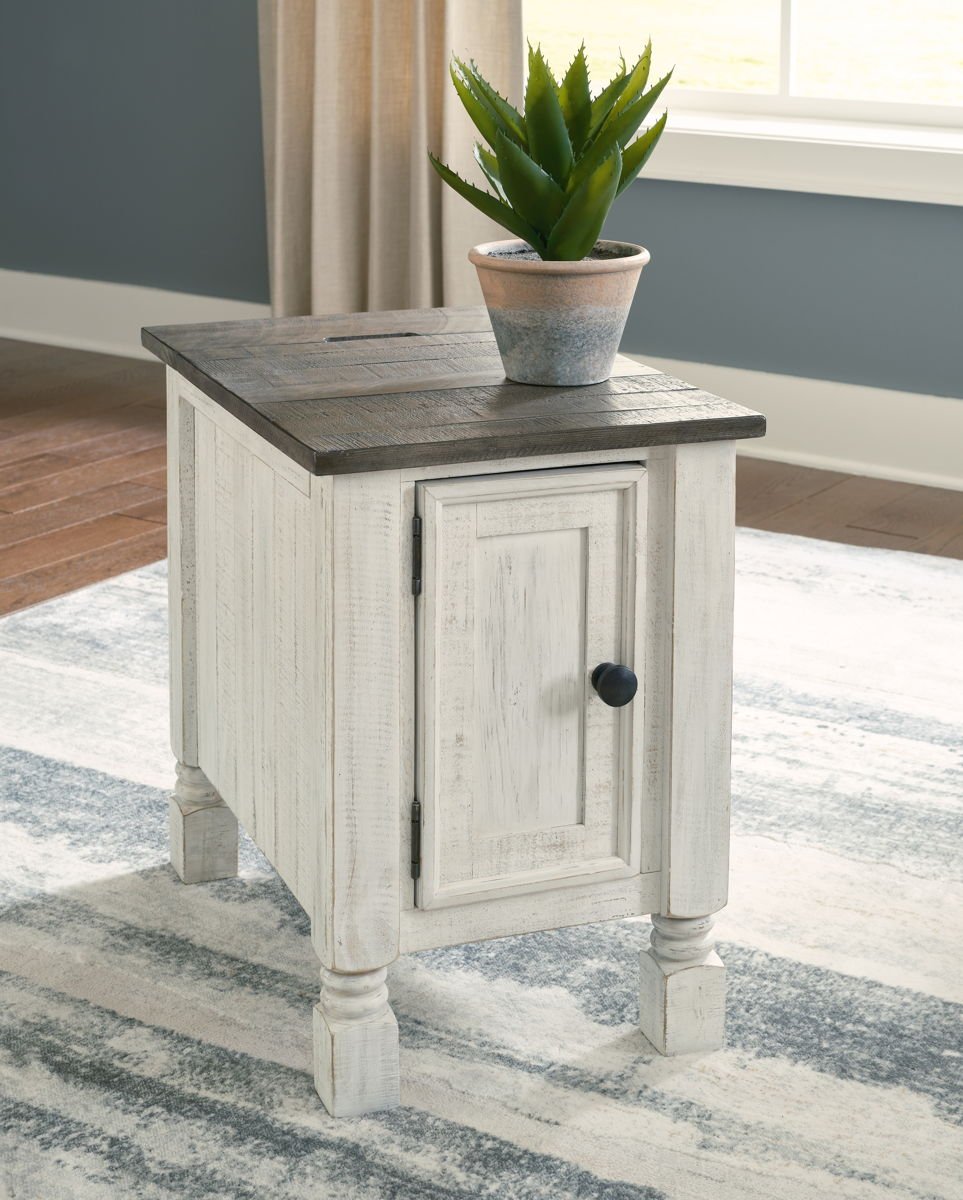 Havalance - Chair Side End Table - White / Gray - Image 2