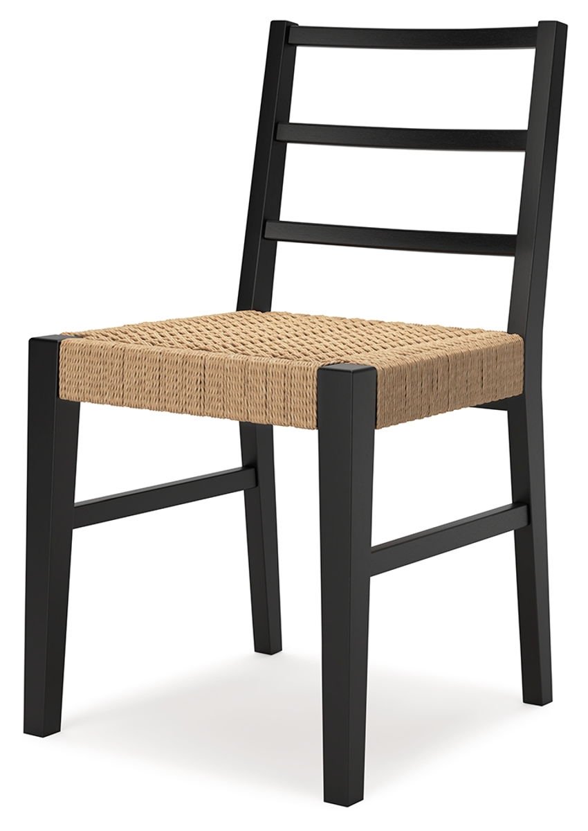 Isanti - Dining Room Side Chair (Set of 2) - Light Brown / Black - Image 2