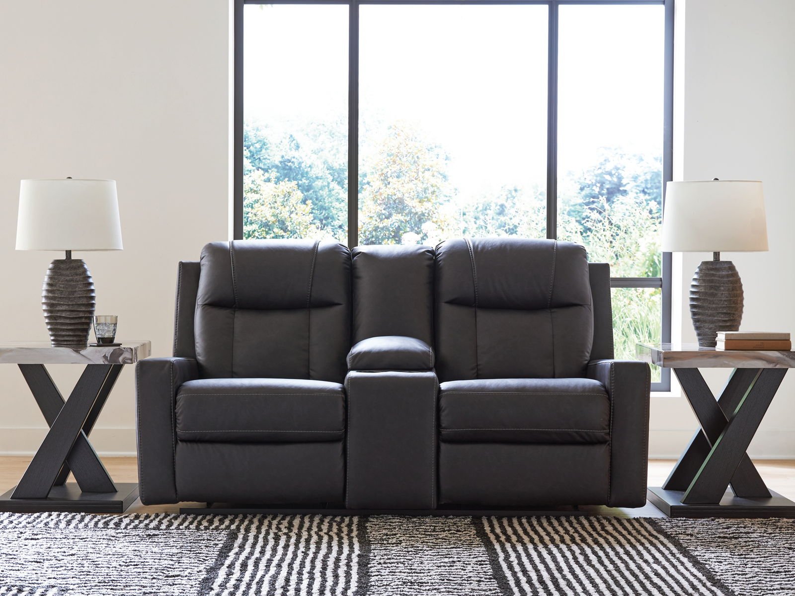 Mackmenville - Double Reclining Loveseat With Console - Image 3