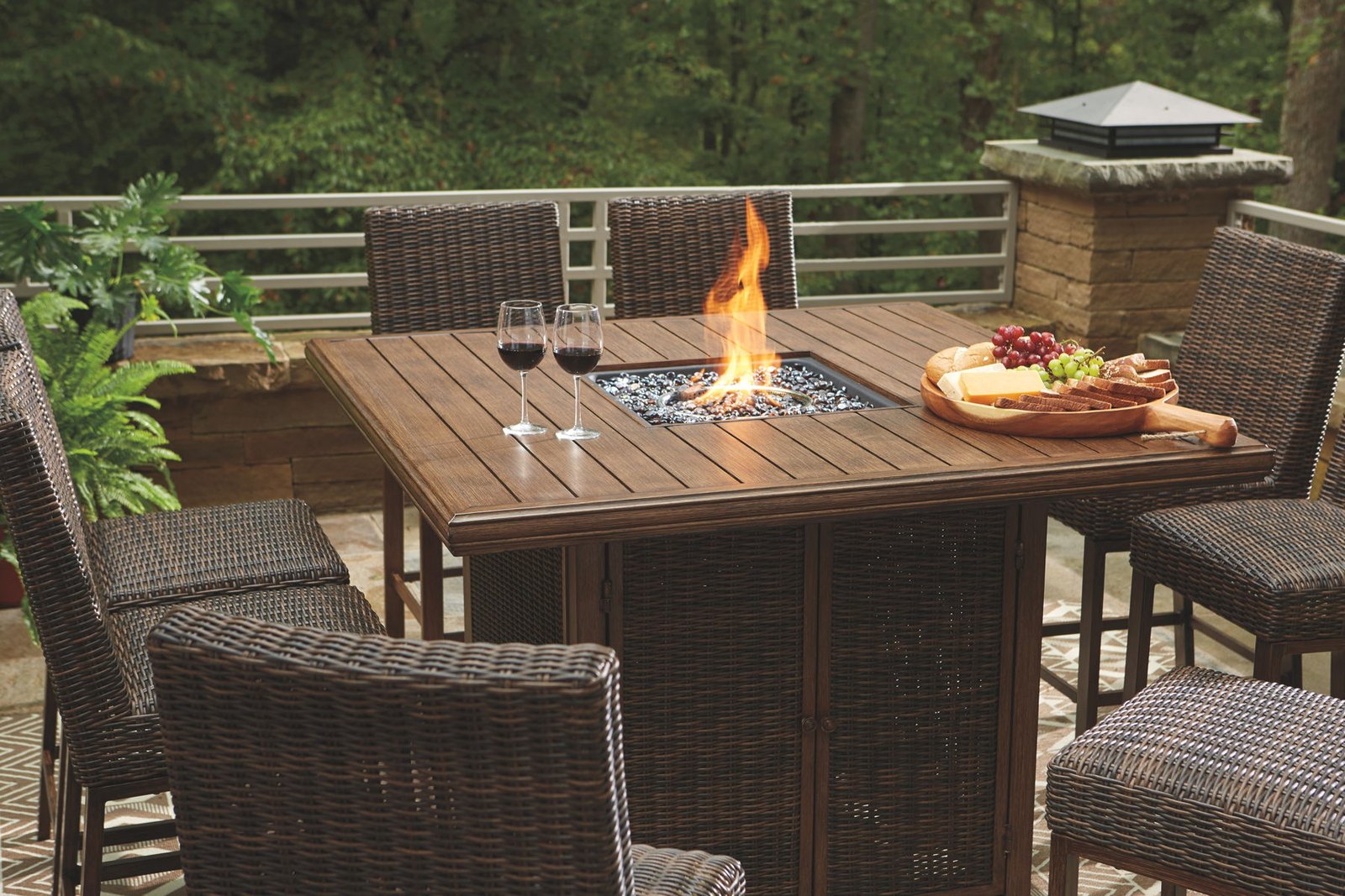 Paradise Trail - Outdoor Fire Pit Table Set - Image 2