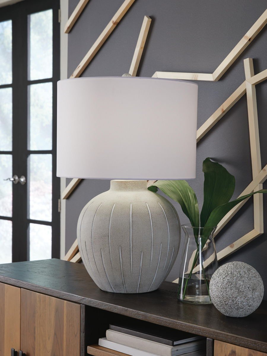 Calbert - Poly Table Lamp - Warm Gray - Image 3